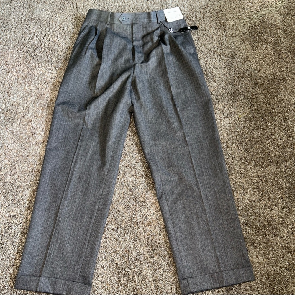 Joseph & Feiss Men’s 2 Pleat Cuffed Grey Trousers 33x30 NEW
